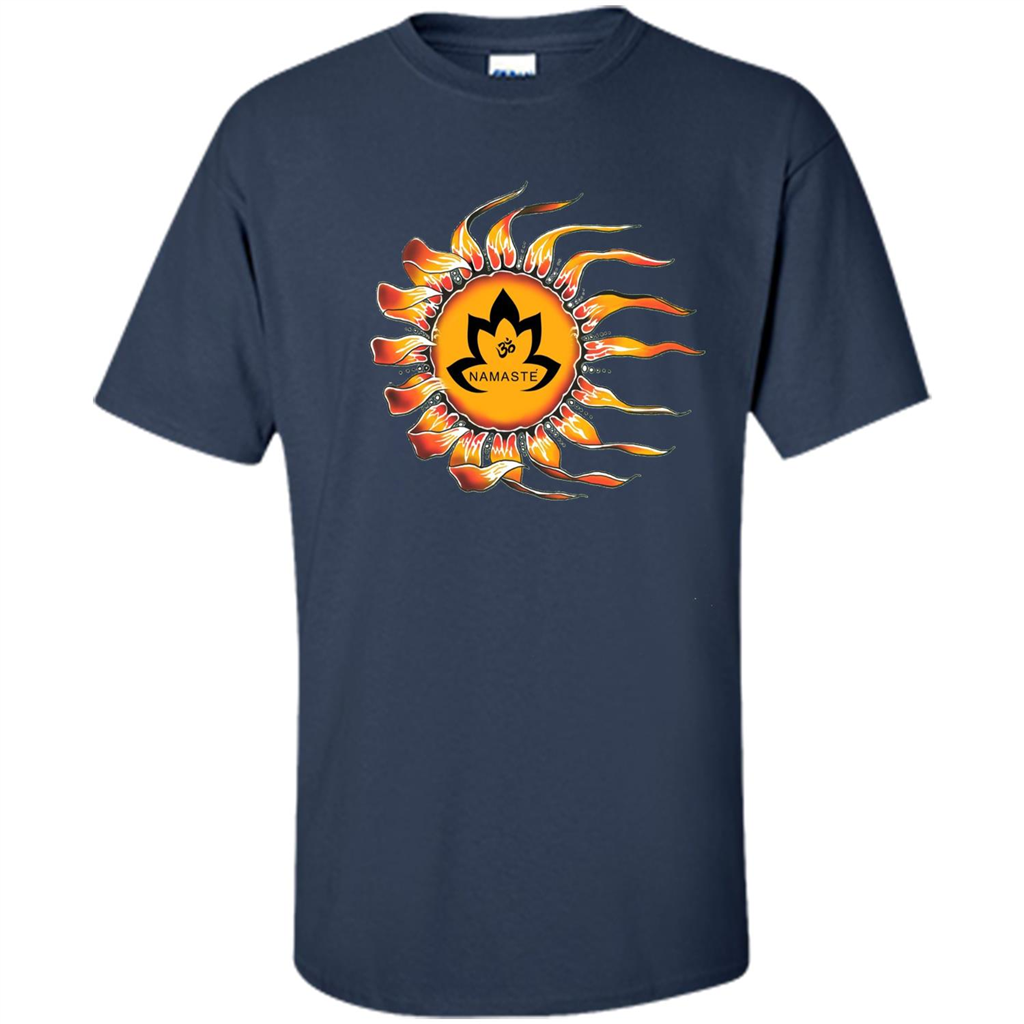 Yoga T-shirt Sleepy Sun Namaste Lotus Navy
