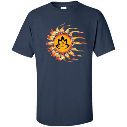 Yoga T-shirt Sleepy Sun Namaste Lotus Navy