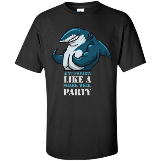 Shark T-shirt Ain't No Party Like A Shark Week Party Black