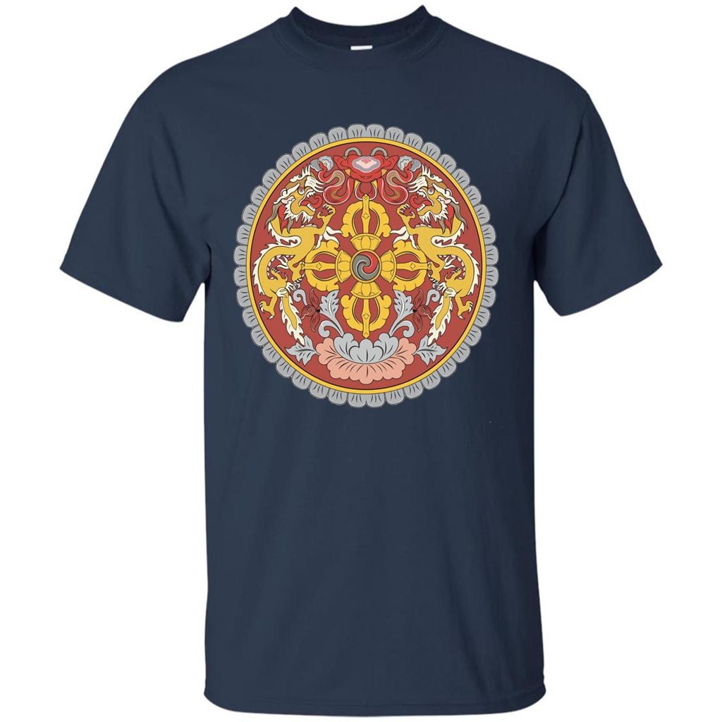 Emblem Of Bhutan T-shirt Navy