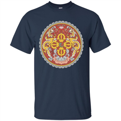 Emblem Of Bhutan T-shirt Navy