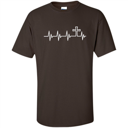 Christian T-shirt Heartbeat Dark Chocolate