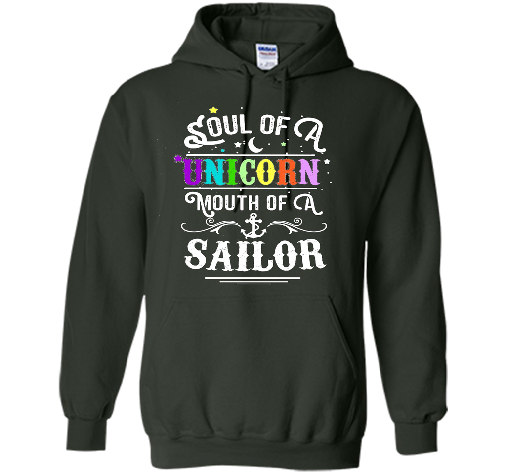Soul Of A Unicorn Mouth Of A Sailor T-shirt Forest Green