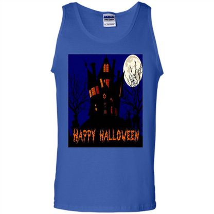 Happy Halloween T-shirt Haunted House Royal