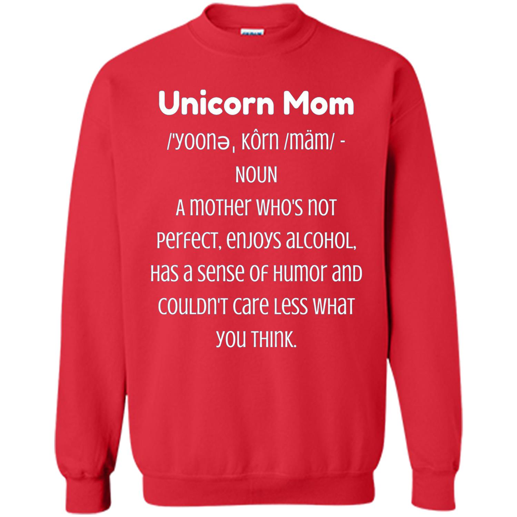 Fun Mom T-shirt - Unicorn Mom Definition Red