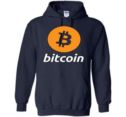 Bitcoin Logo Cryptocurrency BTC T-shirt Navy
