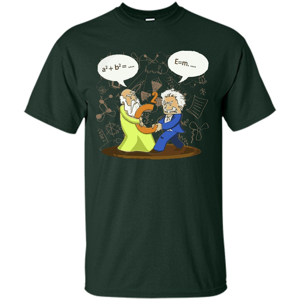 Pythagoras and Einstein T-shirt Forest Green