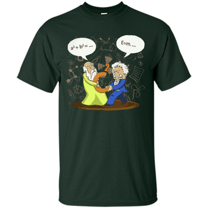 Pythagoras and Einstein T-shirt Forest Green