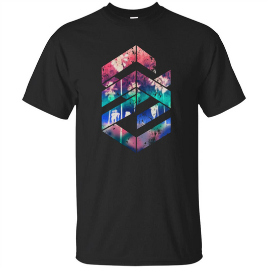 Red Summer Beach Palm Trees T-shirt Black