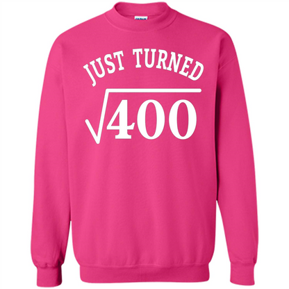 Birthday Gift T-shirt 20 Years Old Just Turn Square Root 400 T-shirt Heliconia