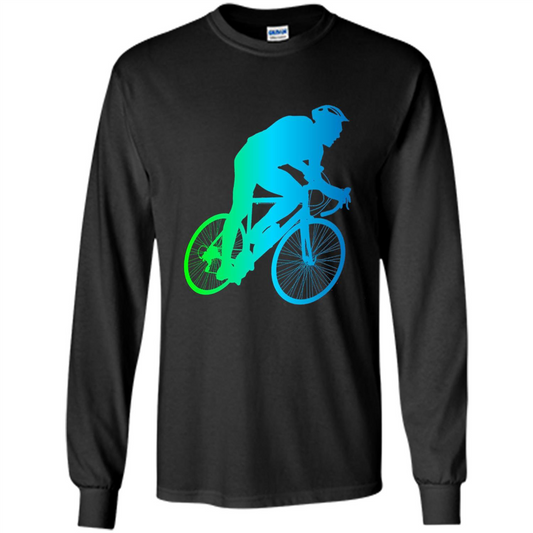 Bike Rider T-shirt Colorful Bicycle Biking Lover T-shirt Black