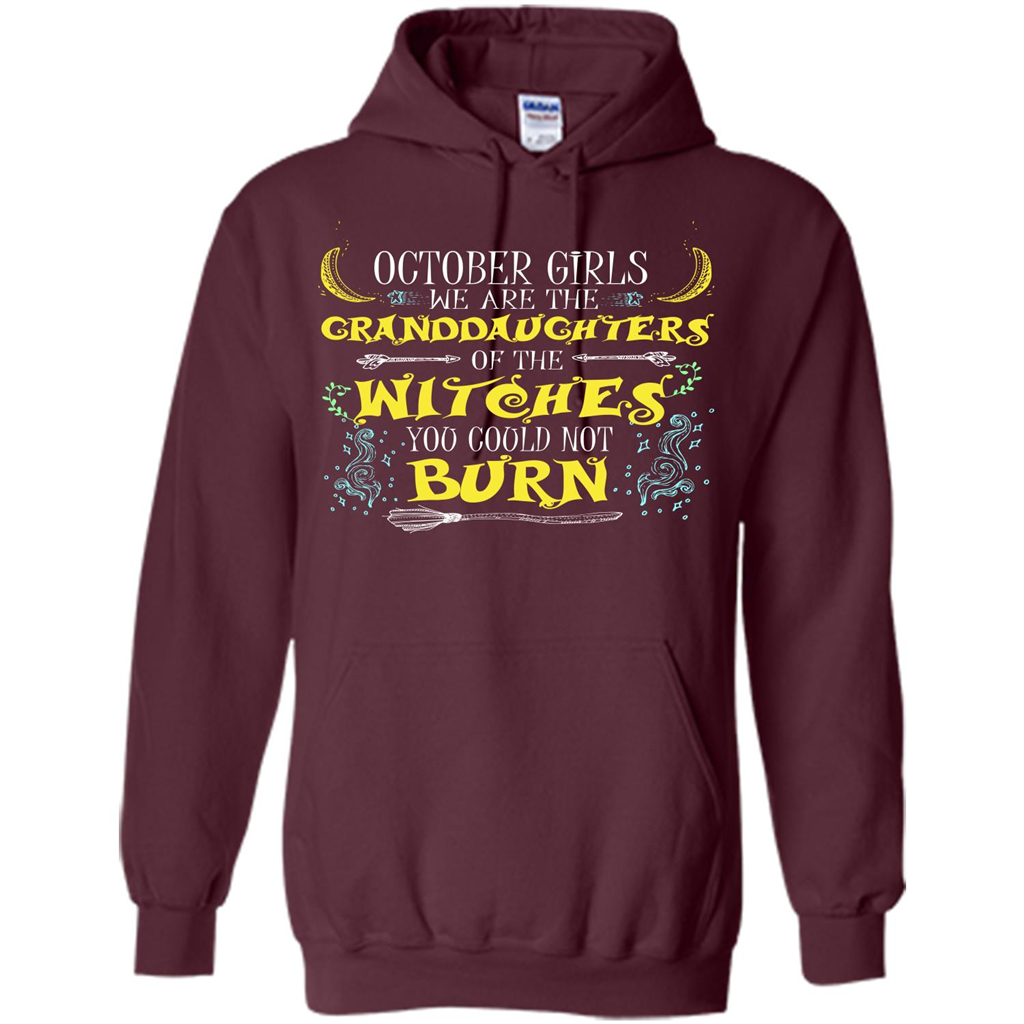 Halloween T-shirt October Girls T-shirt Maroon