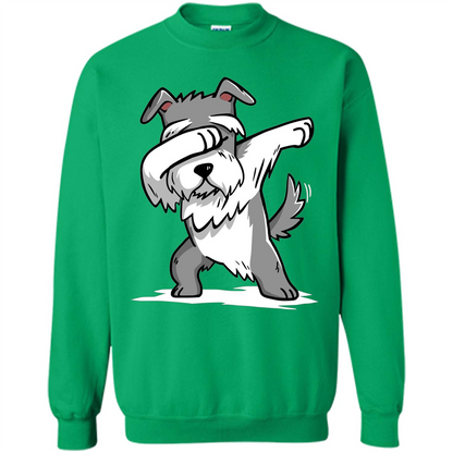 Schnauzer Cute Dabbing T-Shirt Funny Dab Dance Gift T-shirt Irish Green