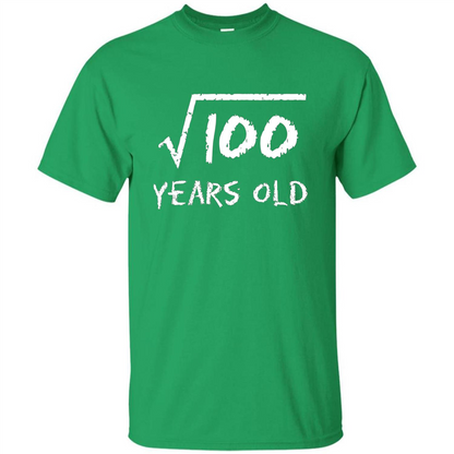 Square Root Of 100 T-shirt 10th Birthday 10 Years Old T-Shirt Irish Green