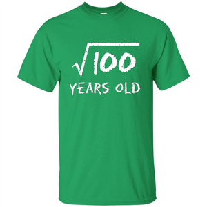 Square Root Of 100 T-shirt 10th Birthday 10 Years Old T-Shirt