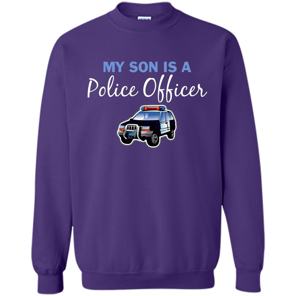 My Son Is A Police Officer T-Shirt Purple