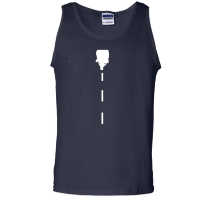 White line motorcycle rider t-shirt shirt Navy