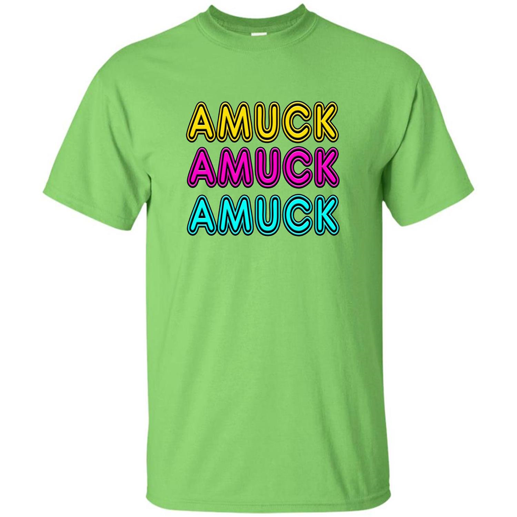 Retro Neon Sign Witches Run Amuck On Halloween T-Shirt Lime