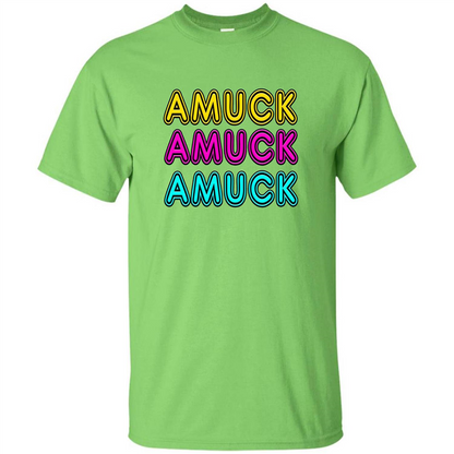 Retro Neon Sign Witches Run Amuck On Halloween T-Shirt Lime
