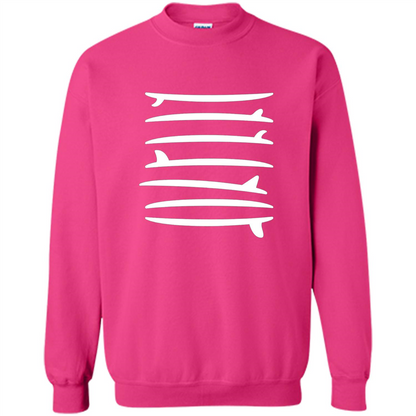 Surfing T-shirt The Longboard Single Fin Surfer T-shirt Heliconia