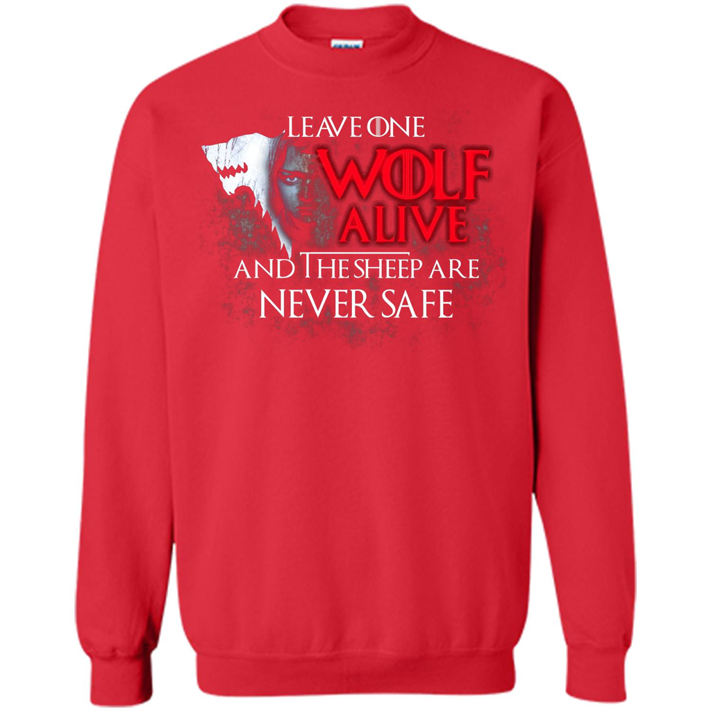 GOT T-shirt Leave One Wolf Alive And The Sheep Are Never Safe Red