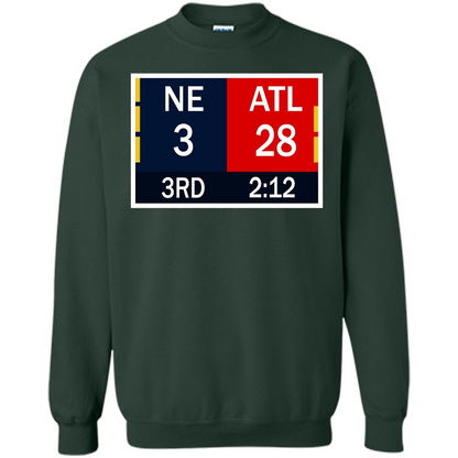 NE 3 ATL 28 Final T-shirt 2 Sides 1 Game Forest Green