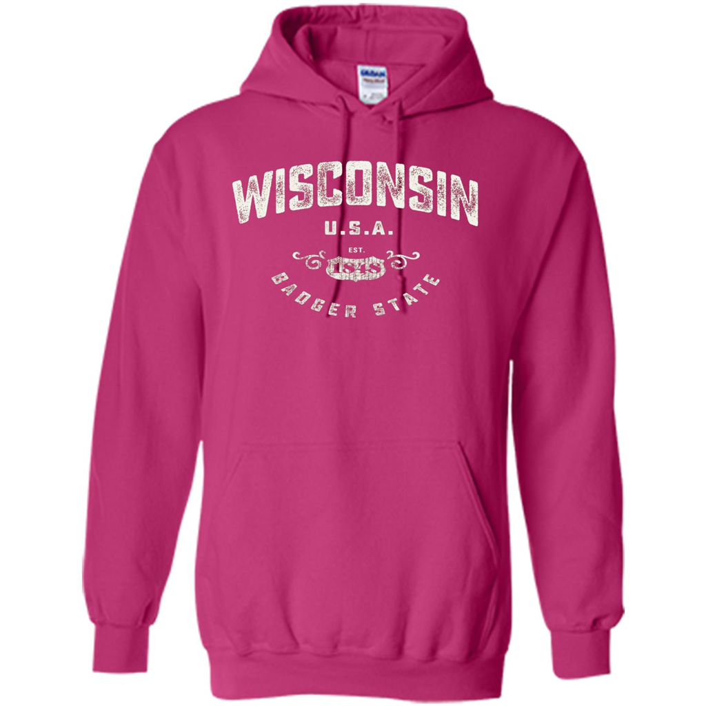 Wisconsin Badger State T-shirt Heliconia