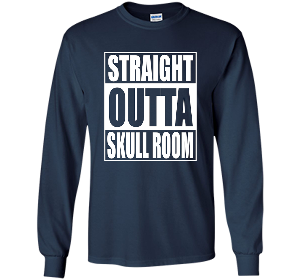 Straight Outta Skull Room Chiari Malformation T-shirt Navy