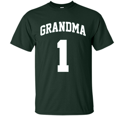 Number One Grandma T-Shirt shirt Forest Green