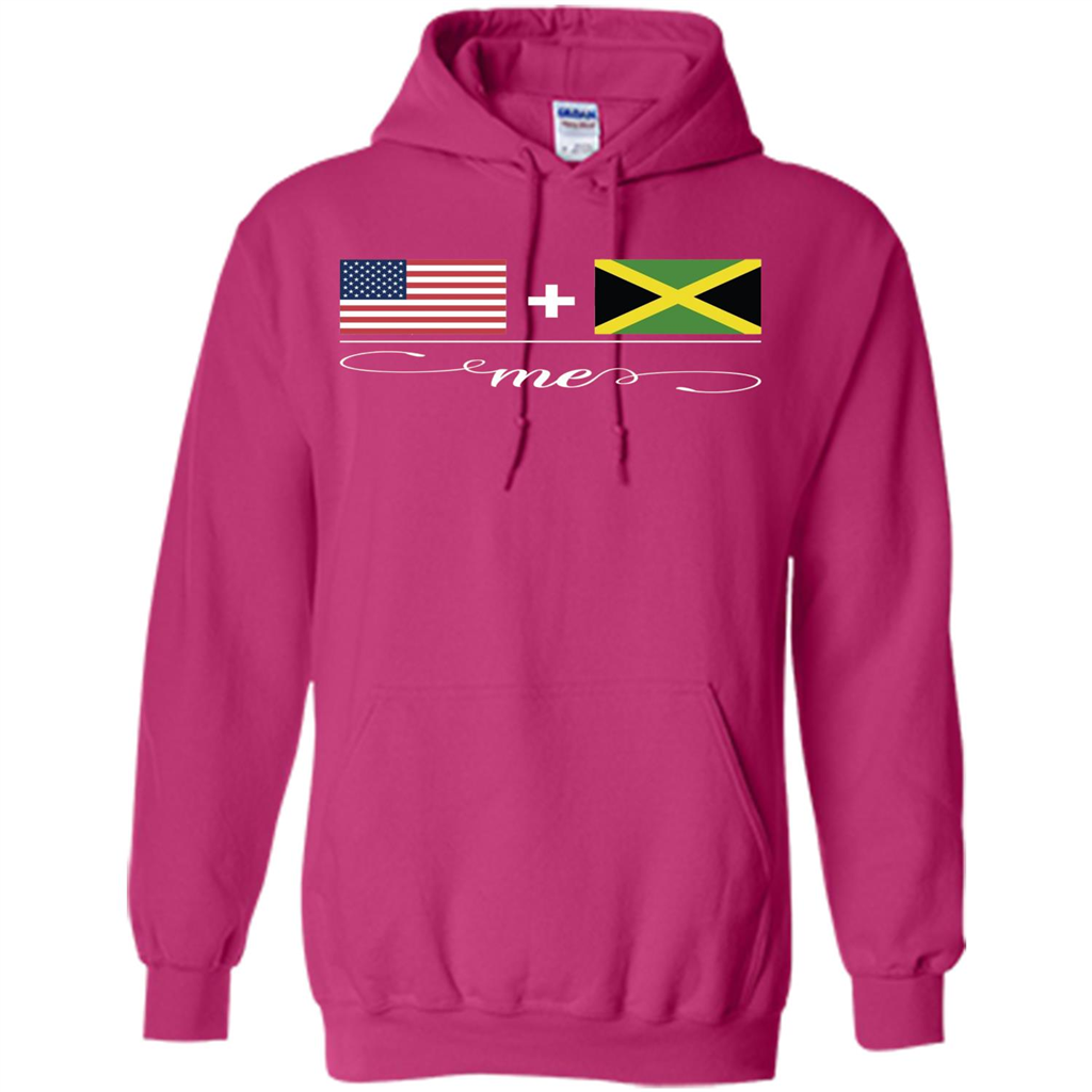 American + Jamaican = Me USA and Jamaica Flags T-shirt Heliconia