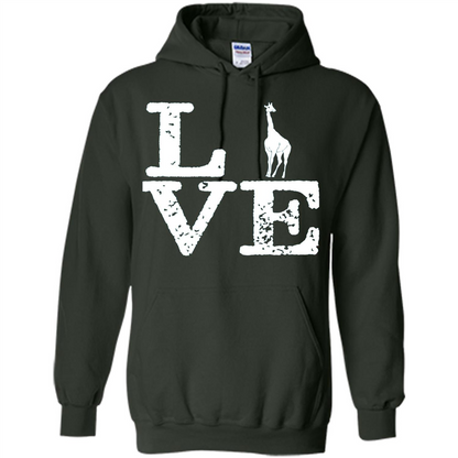 I Love Giraffe T-Shirt Forest Green