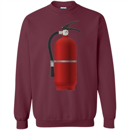Fire Extinguisher T-shirt Emergency Fire Protection Maroon