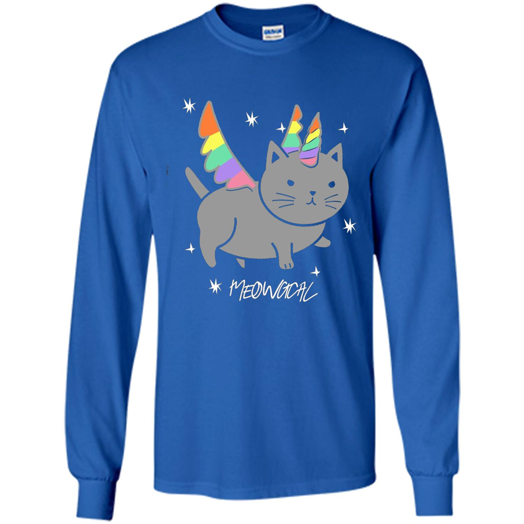 Funny Meowgical Cat Unicorn T-shirt For Cat Lover Royal