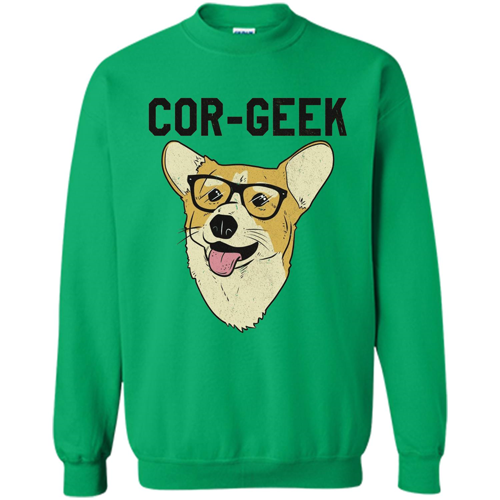 Cor-Geek Funny Corgi Nerd T-shirt Irish Green