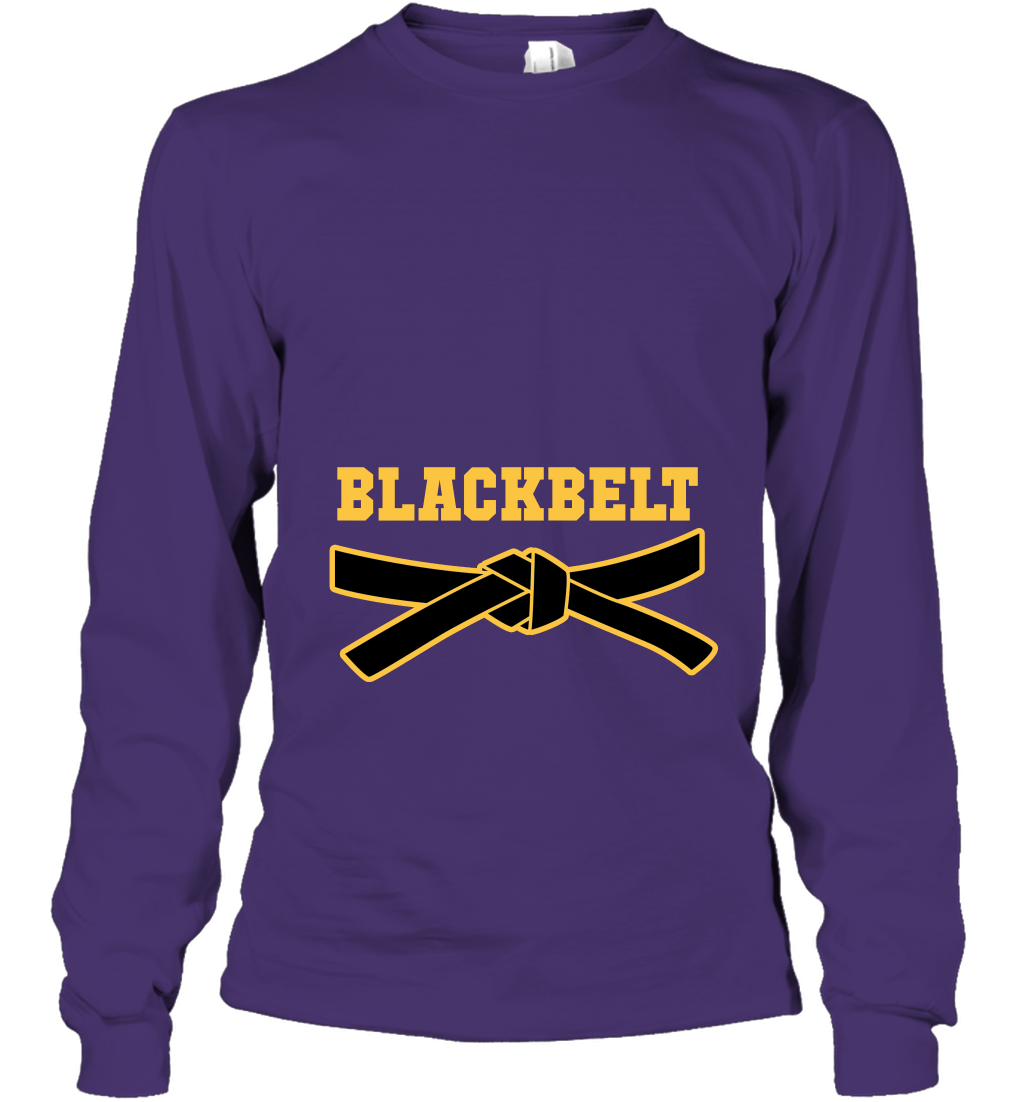 Black Belt Shirt Long Sleeve T-Shirt Long Sleeve T-Shirt Purple