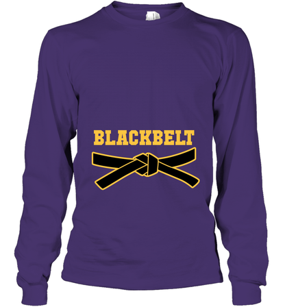 Black Belt Shirt Long Sleeve T-Shirt Long Sleeve T-Shirt Purple