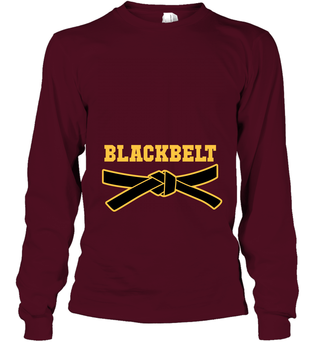 Black Belt Shirt Long Sleeve T-Shirt Long Sleeve T-Shirt Maroon