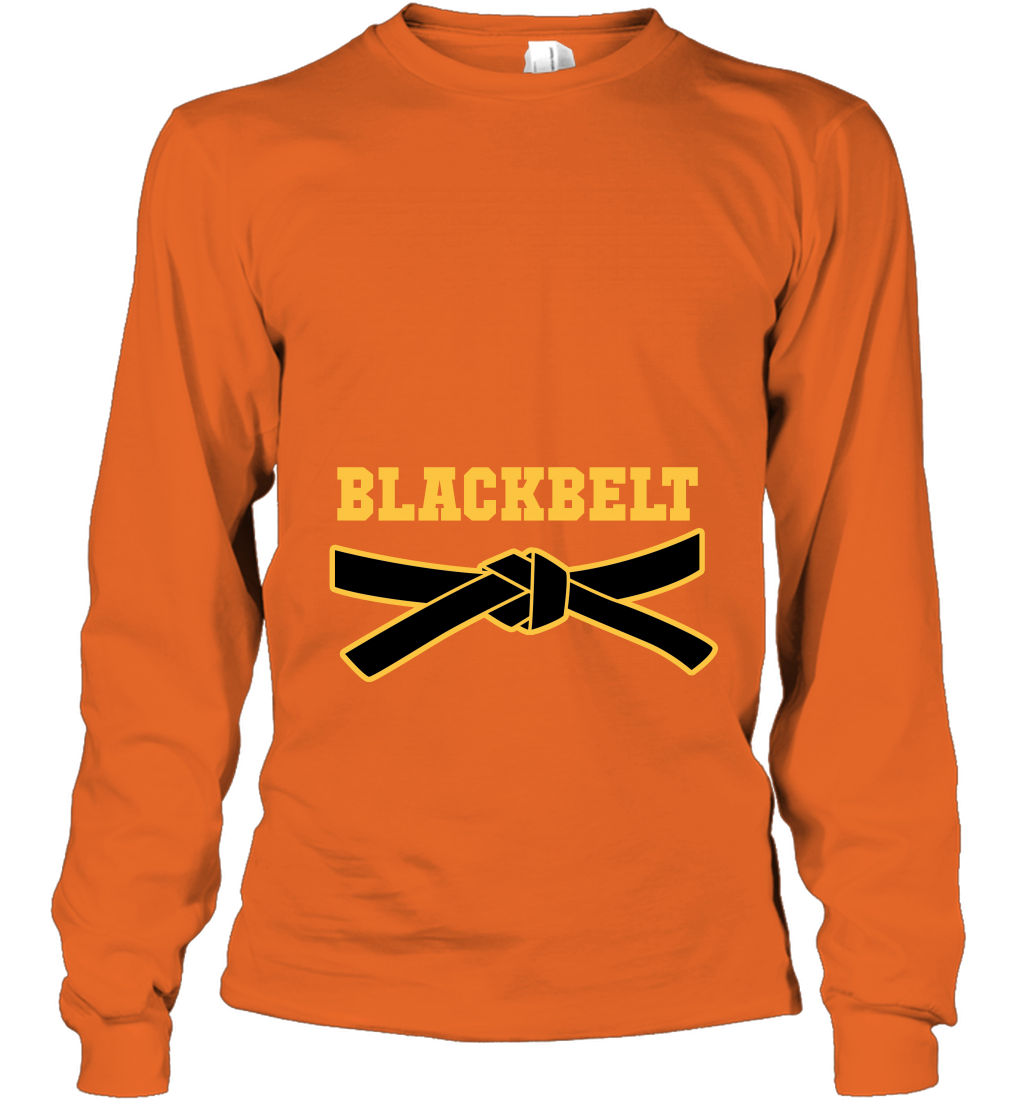 Black Belt Shirt Long Sleeve T-Shirt Long Sleeve T-Shirt Orange