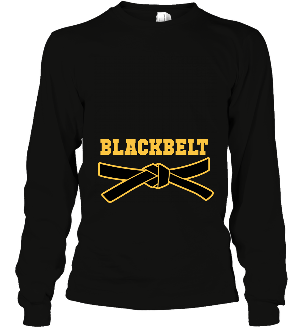 Black Belt Shirt Long Sleeve T-Shirt Long Sleeve T-Shirt Black
