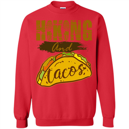 Hiking And Tacos T-shirt Red
