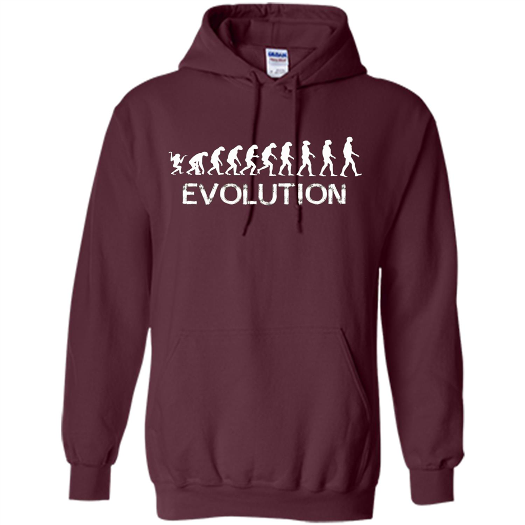 Evolution Biology Monkey To Human T-Shirt Maroon