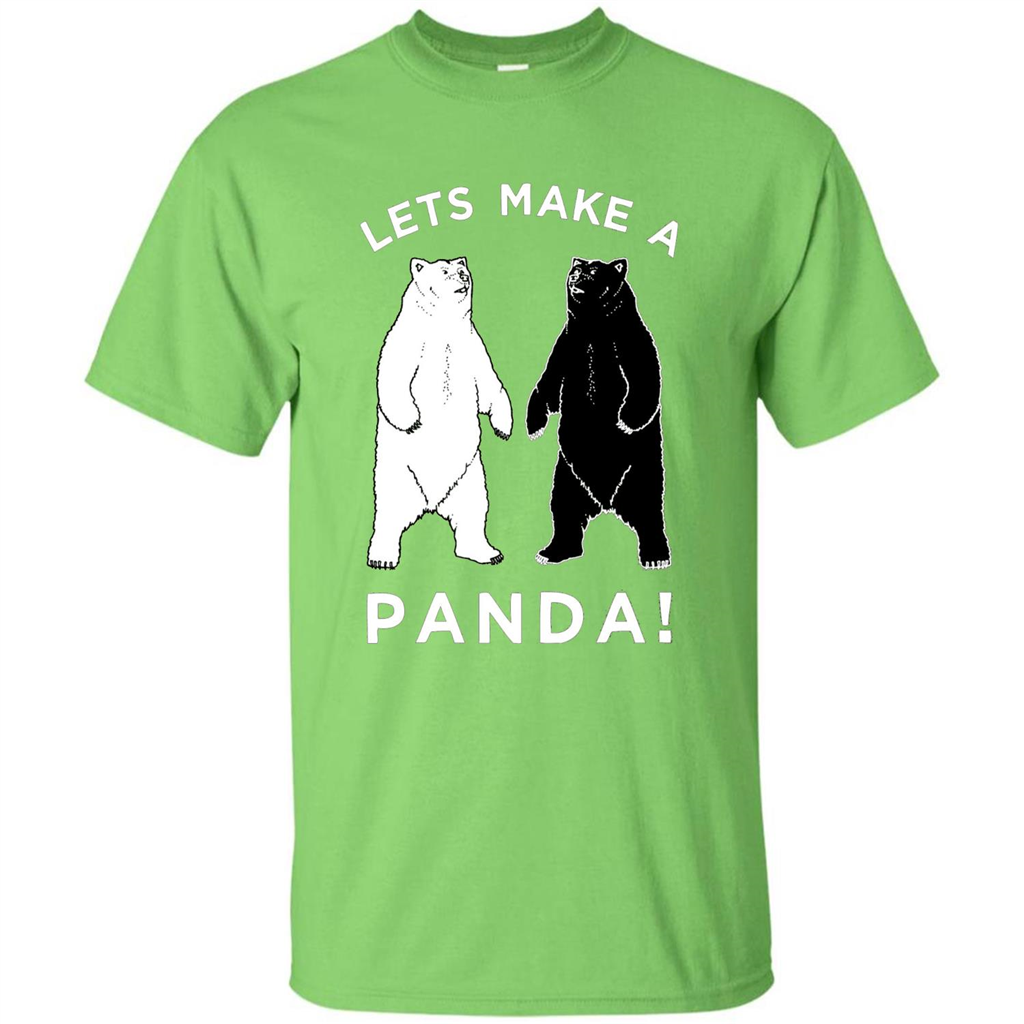 Funny Panda T-shirt Lets Make A Panda T-Shirt Lime