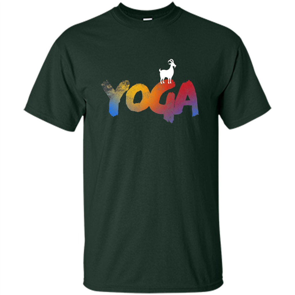 Love Goat Yoga T-shirt Yoga T-shirt Forest Green