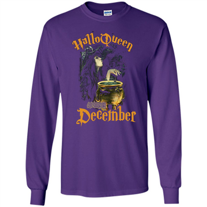 HalloQueen Are Born In December T-shirt Purple