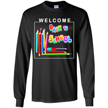Welcome Back to School T-shirt School Day T-shirt Black