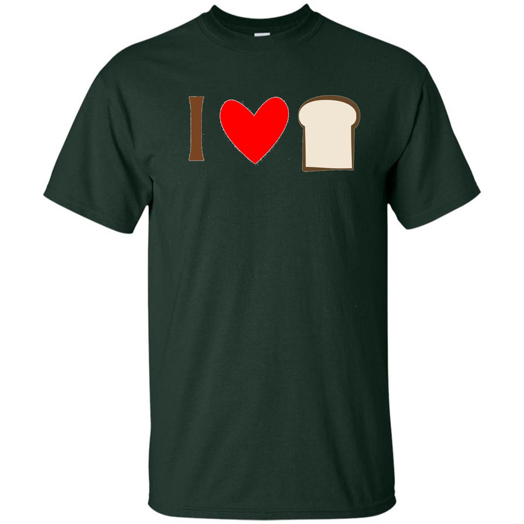 I Love White Bread T-shirt Forest Green
