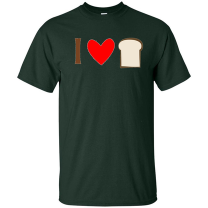 I Love White Bread T-shirt Forest Green