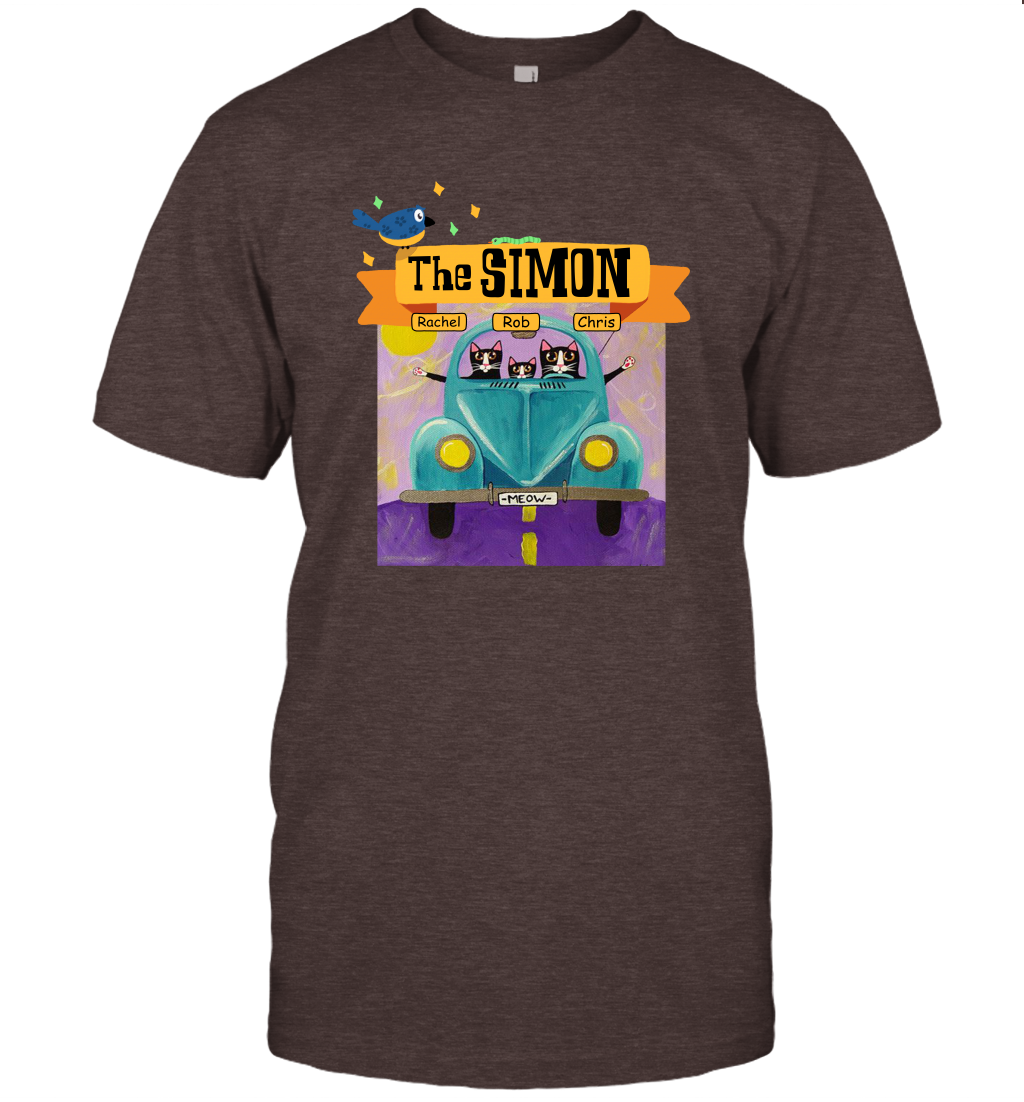 The Simon Family ( Customized Name ) T-Shirt T-Shirt Dark Chocolate