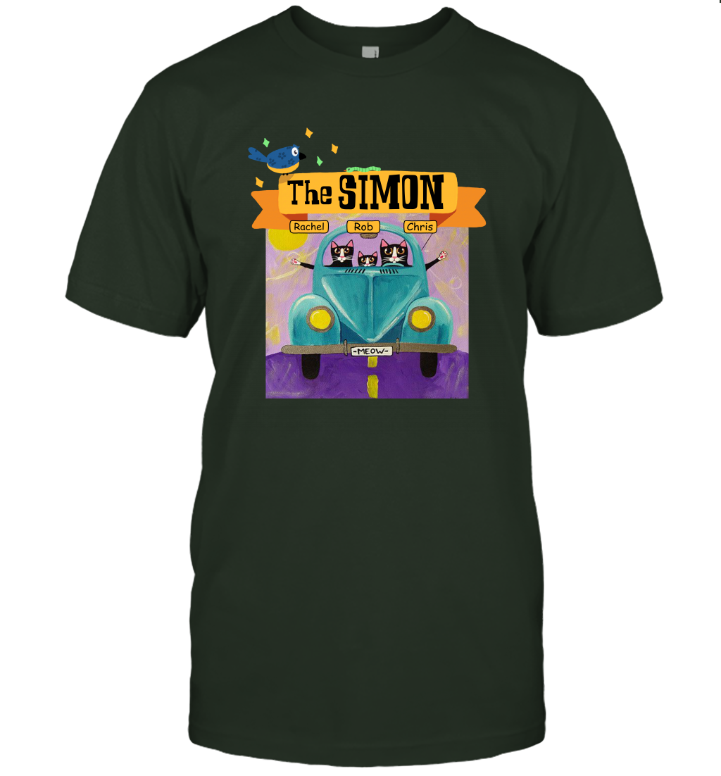 The Simon Family ( Customized Name ) T-Shirt T-Shirt Forest Green