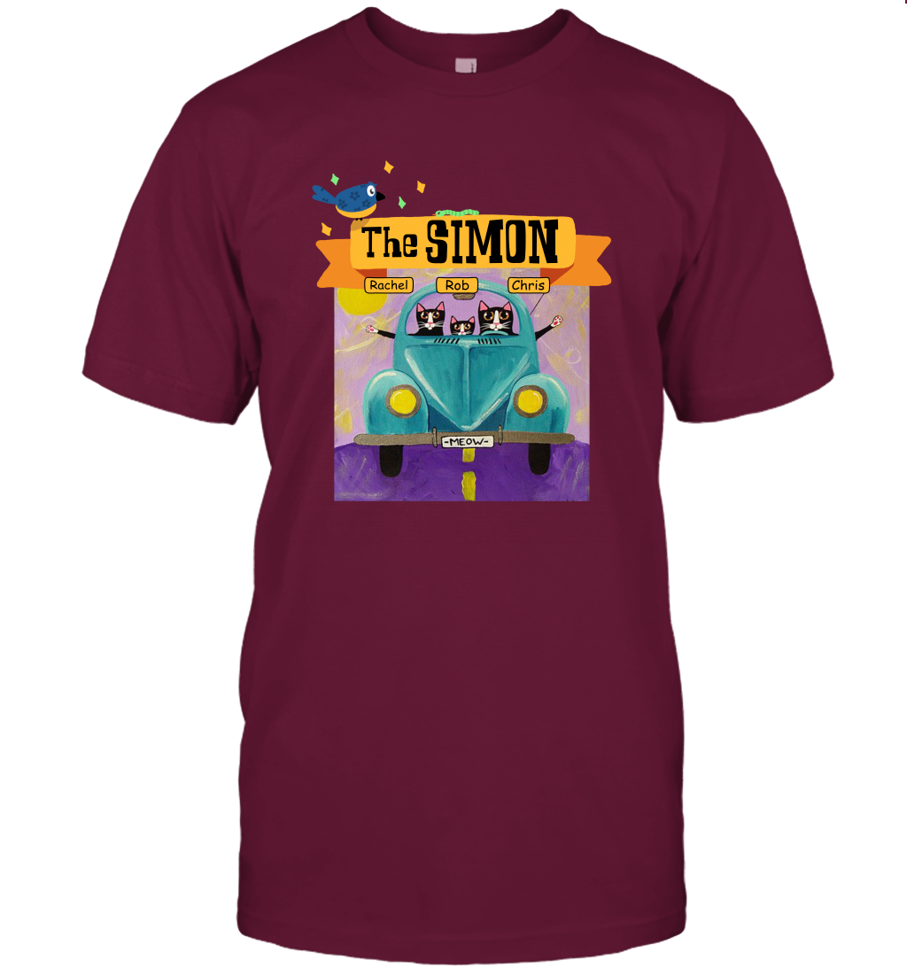 The Simon Family ( Customized Name ) T-Shirt T-Shirt Maroon